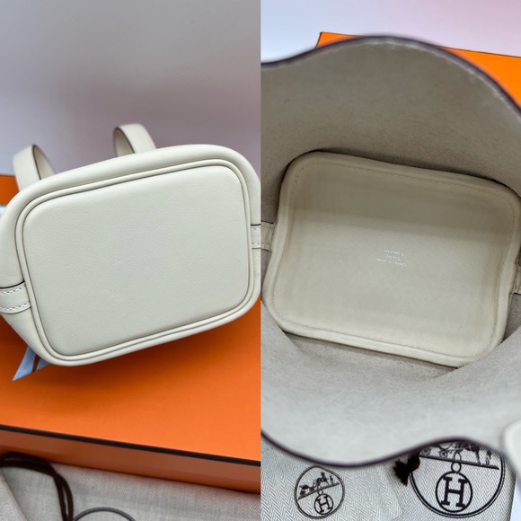 āSOLDāAuthentic Hermes Nata Swift PHW Lucky Daisy Micro Picotin 14 - Picture 14 of 17